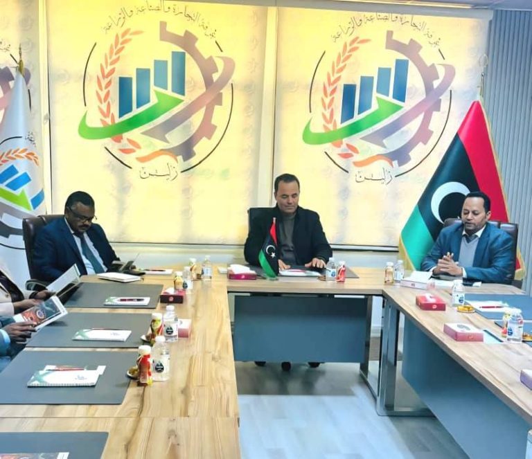 زيارة القنصل السوداني والوفد المرافق له لغرفة التجارة والصناعة والزراعة زليتن